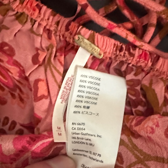 Free People Red Floral Mini Dress - Picture 4 of 4